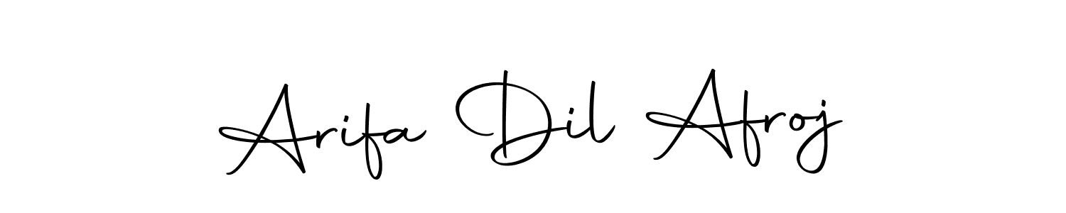 Design your own signature with our free online signature maker. With this signature software, you can create a handwritten (Autography-DOLnW) signature for name Arifa Dil Afroj. Arifa Dil Afroj signature style 10 images and pictures png