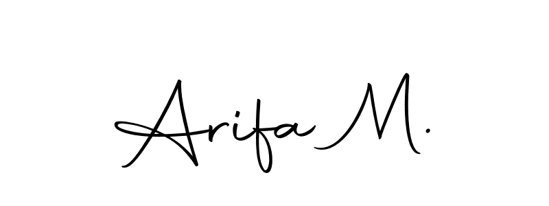 How to Draw Arifa M. signature style? Autography-DOLnW is a latest design signature styles for name Arifa M.. Arifa M. signature style 10 images and pictures png