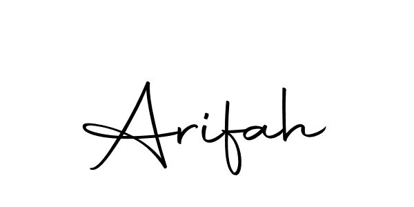 How to make Arifah name signature. Use Autography-DOLnW style for creating short signs online. This is the latest handwritten sign. Arifah signature style 10 images and pictures png