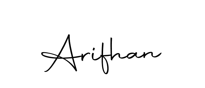 The best way (Autography-DOLnW) to make a short signature is to pick only two or three words in your name. The name Arifhan include a total of six letters. For converting this name. Arifhan signature style 10 images and pictures png