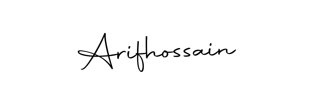 Make a beautiful signature design for name Arifhossain. Use this online signature maker to create a handwritten signature for free. Arifhossain signature style 10 images and pictures png