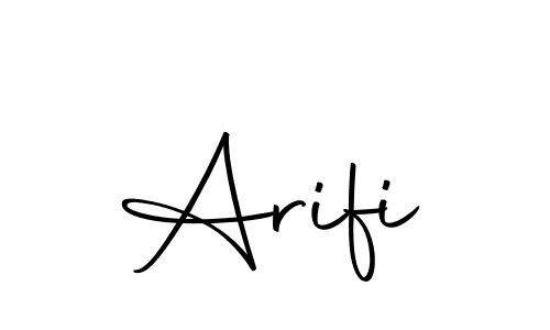 Use a signature maker to create a handwritten signature online. With this signature software, you can design (Autography-DOLnW) your own signature for name Arifi. Arifi signature style 10 images and pictures png