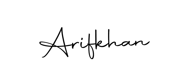 Make a beautiful signature design for name Arifkhan. Use this online signature maker to create a handwritten signature for free. Arifkhan signature style 10 images and pictures png