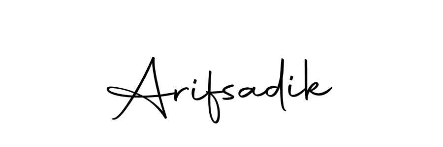 Design your own signature with our free online signature maker. With this signature software, you can create a handwritten (Autography-DOLnW) signature for name Arifsadik. Arifsadik signature style 10 images and pictures png