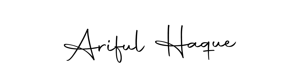 How to make Ariful Haque name signature. Use Autography-DOLnW style for creating short signs online. This is the latest handwritten sign. Ariful Haque signature style 10 images and pictures png