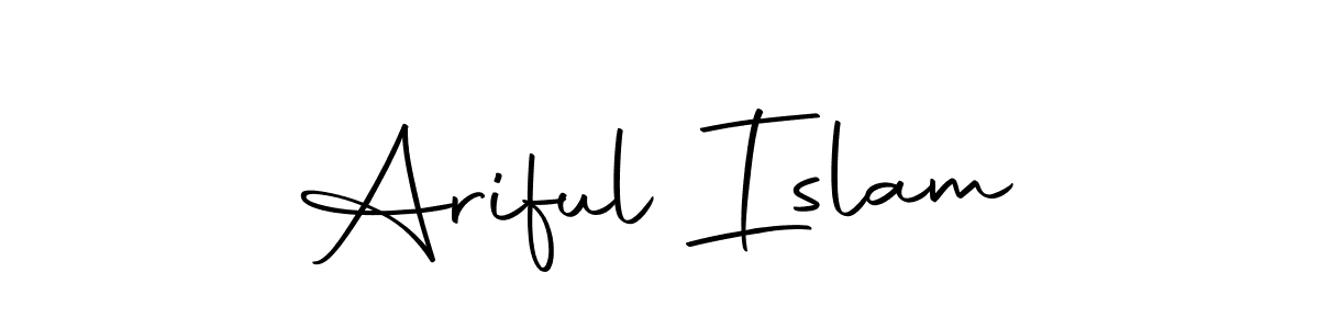Create a beautiful signature design for name Ariful Islam. With this signature (Autography-DOLnW) fonts, you can make a handwritten signature for free. Ariful Islam signature style 10 images and pictures png
