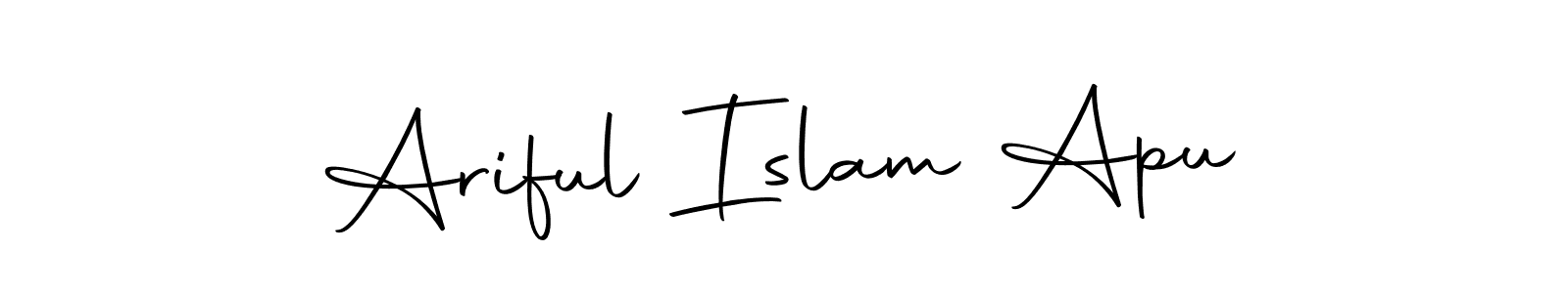 Design your own signature with our free online signature maker. With this signature software, you can create a handwritten (Autography-DOLnW) signature for name Ariful Islam Apu. Ariful Islam Apu signature style 10 images and pictures png