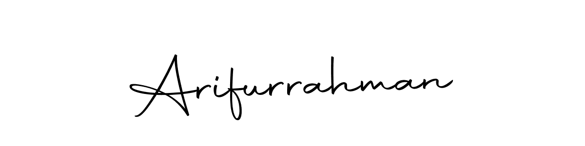 Use a signature maker to create a handwritten signature online. With this signature software, you can design (Autography-DOLnW) your own signature for name Arifurrahman. Arifurrahman signature style 10 images and pictures png