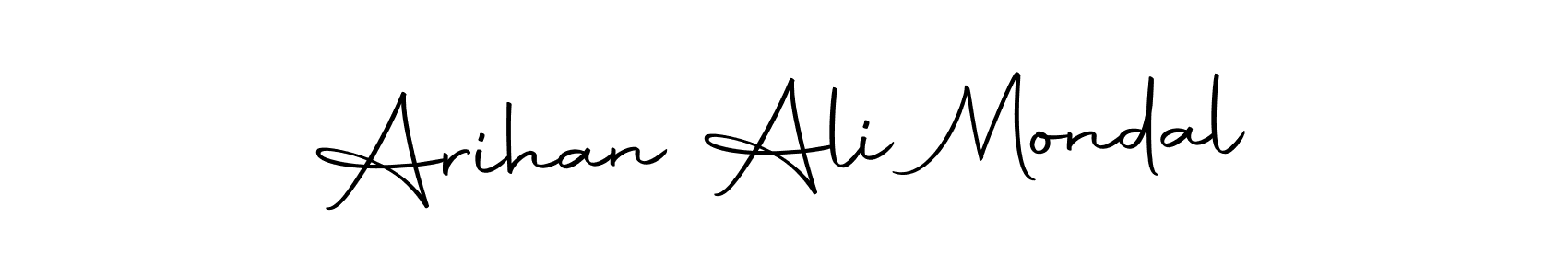 You should practise on your own different ways (Autography-DOLnW) to write your name (Arihan Ali Mondal) in signature. don't let someone else do it for you. Arihan Ali Mondal signature style 10 images and pictures png