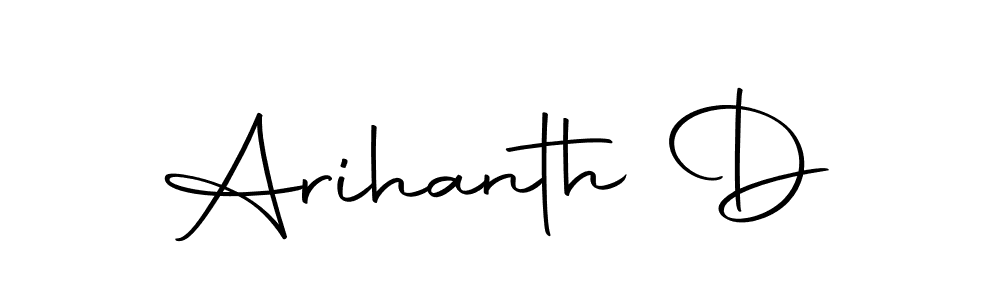 Make a beautiful signature design for name Arihanth D. Use this online signature maker to create a handwritten signature for free. Arihanth D signature style 10 images and pictures png