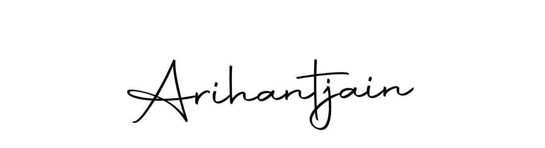 How to make Arihantjain name signature. Use Autography-DOLnW style for creating short signs online. This is the latest handwritten sign. Arihantjain signature style 10 images and pictures png