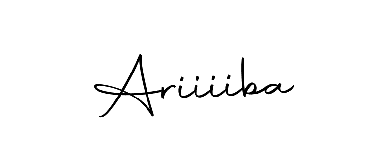 Use a signature maker to create a handwritten signature online. With this signature software, you can design (Autography-DOLnW) your own signature for name Ariiiiba. Ariiiiba signature style 10 images and pictures png