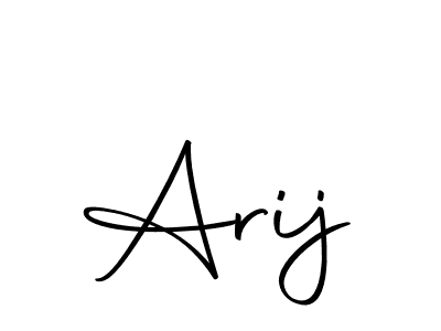 Use a signature maker to create a handwritten signature online. With this signature software, you can design (Autography-DOLnW) your own signature for name Arij. Arij signature style 10 images and pictures png