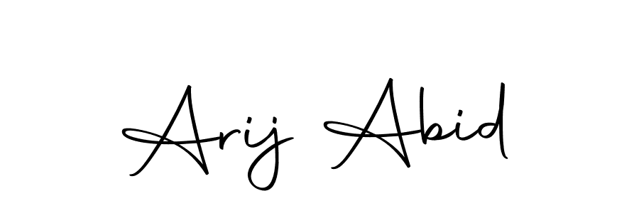 Also we have Arij Abid name is the best signature style. Create professional handwritten signature collection using Autography-DOLnW autograph style. Arij Abid signature style 10 images and pictures png