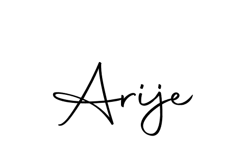 You should practise on your own different ways (Autography-DOLnW) to write your name (Arije) in signature. don't let someone else do it for you. Arije signature style 10 images and pictures png