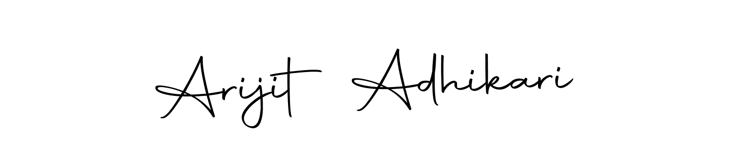 Create a beautiful signature design for name Arijit Adhikari. With this signature (Autography-DOLnW) fonts, you can make a handwritten signature for free. Arijit Adhikari signature style 10 images and pictures png