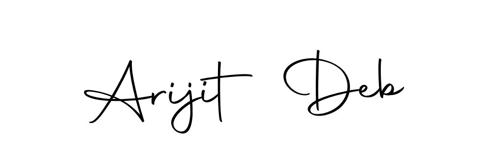 How to make Arijit Deb name signature. Use Autography-DOLnW style for creating short signs online. This is the latest handwritten sign. Arijit Deb signature style 10 images and pictures png