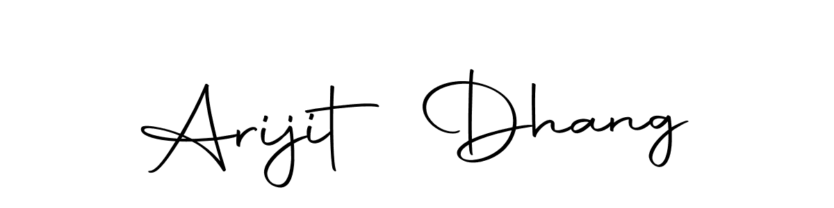 Design your own signature with our free online signature maker. With this signature software, you can create a handwritten (Autography-DOLnW) signature for name Arijit Dhang. Arijit Dhang signature style 10 images and pictures png