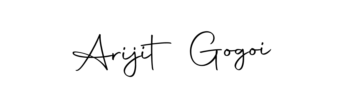 How to make Arijit Gogoi name signature. Use Autography-DOLnW style for creating short signs online. This is the latest handwritten sign. Arijit Gogoi signature style 10 images and pictures png