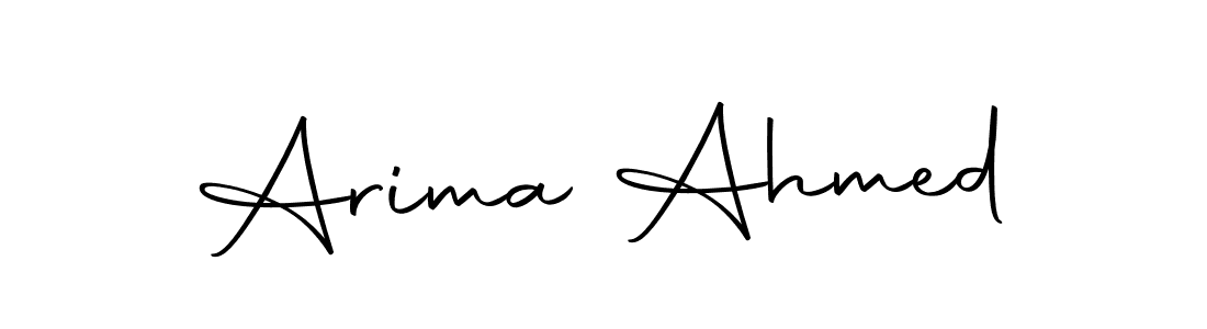 How to make Arima Ahmed name signature. Use Autography-DOLnW style for creating short signs online. This is the latest handwritten sign. Arima Ahmed signature style 10 images and pictures png