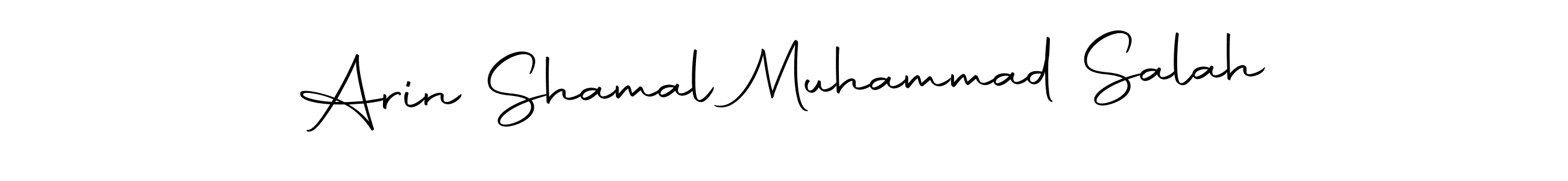 Autography-DOLnW is a professional signature style that is perfect for those who want to add a touch of class to their signature. It is also a great choice for those who want to make their signature more unique. Get Arin Shamal Muhammad Salah name to fancy signature for free. Arin Shamal Muhammad Salah signature style 10 images and pictures png