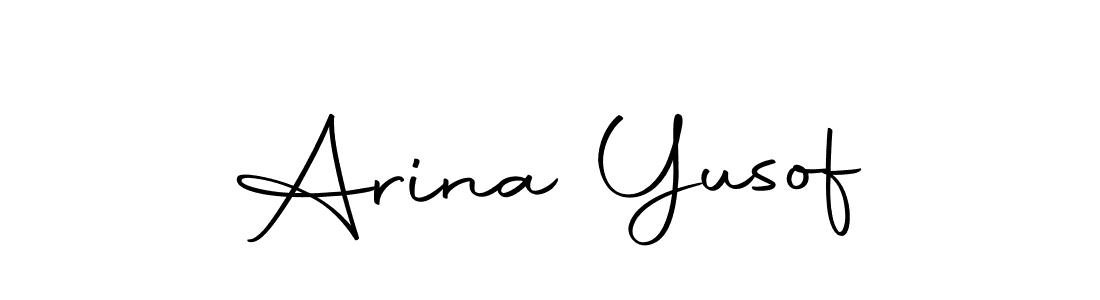 Design your own signature with our free online signature maker. With this signature software, you can create a handwritten (Autography-DOLnW) signature for name Arina Yusof. Arina Yusof signature style 10 images and pictures png