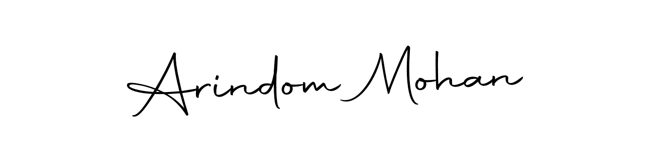 How to make Arindom Mohan name signature. Use Autography-DOLnW style for creating short signs online. This is the latest handwritten sign. Arindom Mohan signature style 10 images and pictures png