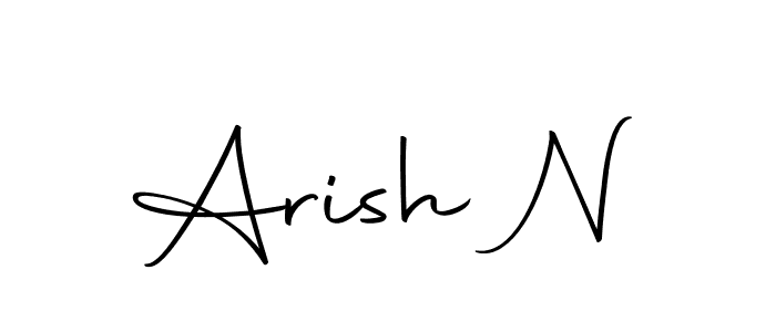 if you are searching for the best signature style for your name Arish N. so please give up your signature search. here we have designed multiple signature styles  using Autography-DOLnW. Arish N signature style 10 images and pictures png