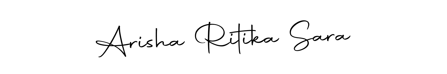 Arisha Ritika Sara stylish signature style. Best Handwritten Sign (Autography-DOLnW) for my name. Handwritten Signature Collection Ideas for my name Arisha Ritika Sara. Arisha Ritika Sara signature style 10 images and pictures png