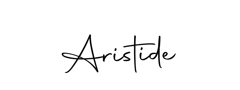 Design your own signature with our free online signature maker. With this signature software, you can create a handwritten (Autography-DOLnW) signature for name Aristide. Aristide signature style 10 images and pictures png