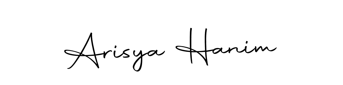 How to make Arisya Hanim name signature. Use Autography-DOLnW style for creating short signs online. This is the latest handwritten sign. Arisya Hanim signature style 10 images and pictures png