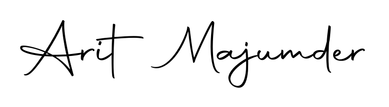 Create your official email sign-off with Arit Majumder name in Autography-DOLnW style. Crisp, clean, and perfectly legible across all screens. Arit Majumder signature style 10 images and pictures png