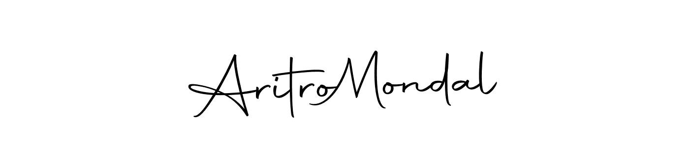 The best way (Autography-DOLnW) to make a short signature is to pick only two or three words in your name. The name Aritro  Mondal include a total of six letters. For converting this name. Aritro  Mondal signature style 10 images and pictures png