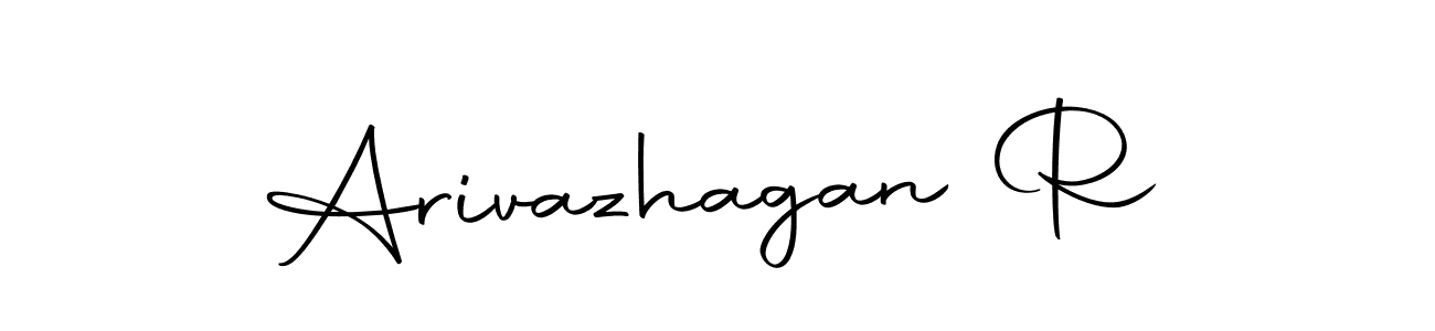 Use a signature maker to create a handwritten signature online. With this signature software, you can design (Autography-DOLnW) your own signature for name Arivazhagan R. Arivazhagan R signature style 10 images and pictures png