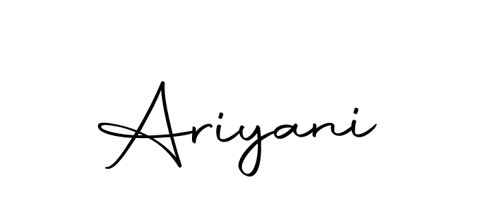 Use a signature maker to create a handwritten signature online. With this signature software, you can design (Autography-DOLnW) your own signature for name Ariyani. Ariyani signature style 10 images and pictures png