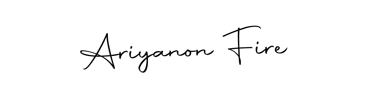 How to make Ariyanon Fire name signature. Use Autography-DOLnW style for creating short signs online. This is the latest handwritten sign. Ariyanon Fire signature style 10 images and pictures png
