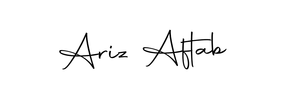 Create a beautiful signature design for name Ariz Aftab. With this signature (Autography-DOLnW) fonts, you can make a handwritten signature for free. Ariz Aftab signature style 10 images and pictures png