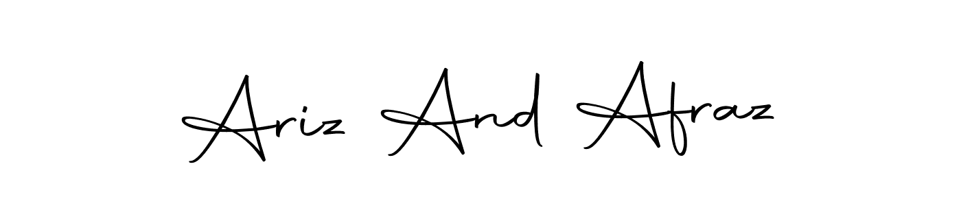 Make a beautiful signature design for name Ariz And Afraz. Use this online signature maker to create a handwritten signature for free. Ariz And Afraz signature style 10 images and pictures png