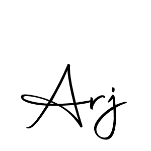 The best way (Autography-DOLnW) to make a short signature is to pick only two or three words in your name. The name Arj include a total of six letters. For converting this name. Arj signature style 10 images and pictures png