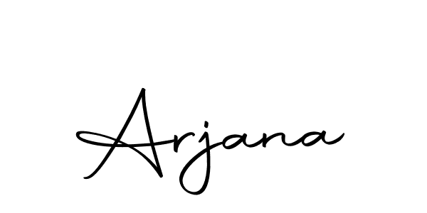 How to make Arjana name signature. Use Autography-DOLnW style for creating short signs online. This is the latest handwritten sign. Arjana signature style 10 images and pictures png