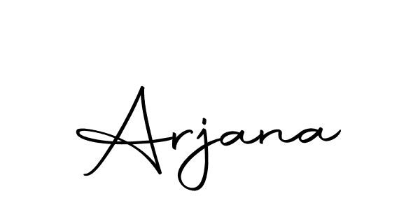 How to make Arjana name signature. Use Autography-DOLnW style for creating short signs online. This is the latest handwritten sign. Arjana signature style 10 images and pictures png