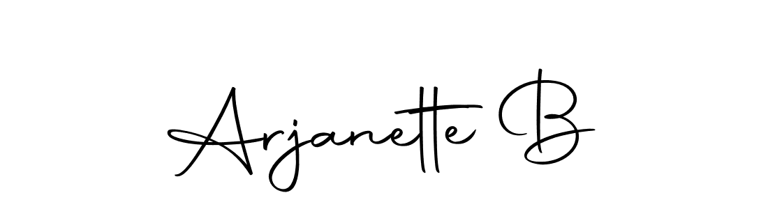 You should practise on your own different ways (Autography-DOLnW) to write your name (Arjanette B) in signature. don't let someone else do it for you. Arjanette B signature style 10 images and pictures png