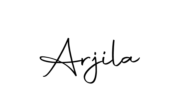 Design your own signature with our free online signature maker. With this signature software, you can create a handwritten (Autography-DOLnW) signature for name Arjila. Arjila signature style 10 images and pictures png