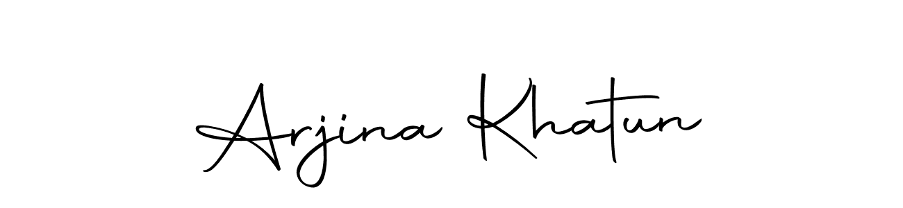 Design your own signature with our free online signature maker. With this signature software, you can create a handwritten (Autography-DOLnW) signature for name Arjina Khatun. Arjina Khatun signature style 10 images and pictures png