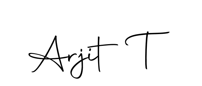 Create a beautiful signature design for name Arjit T. With this signature (Autography-DOLnW) fonts, you can make a handwritten signature for free. Arjit T signature style 10 images and pictures png