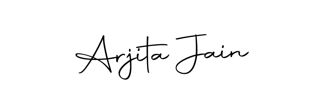 How to make Arjita Jain name signature. Use Autography-DOLnW style for creating short signs online. This is the latest handwritten sign. Arjita Jain signature style 10 images and pictures png