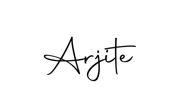 Design your own signature with our free online signature maker. With this signature software, you can create a handwritten (Autography-DOLnW) signature for name Arjite. Arjite signature style 10 images and pictures png