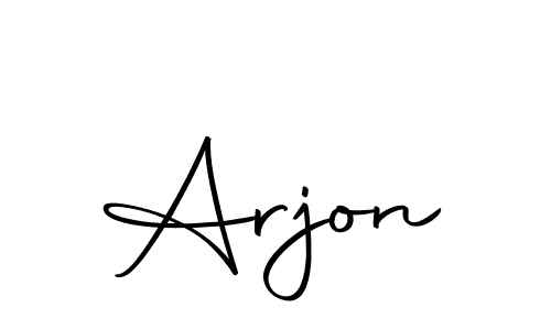 Use a signature maker to create a handwritten signature online. With this signature software, you can design (Autography-DOLnW) your own signature for name Arjon. Arjon signature style 10 images and pictures png
