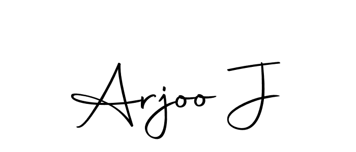 Make a beautiful signature design for name Arjoo J. Use this online signature maker to create a handwritten signature for free. Arjoo J signature style 10 images and pictures png