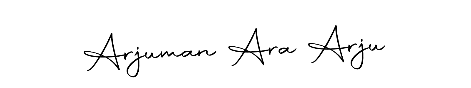 The best way (Autography-DOLnW) to make a short signature is to pick only two or three words in your name. The name Arjuman Ara Arju include a total of six letters. For converting this name. Arjuman Ara Arju signature style 10 images and pictures png